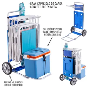 CARRO PORTA SILLAS PLAYA 50X76