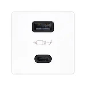 Cargador USB A+C 30W blanco S2