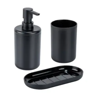 SET DE BAÑO 3 UDS NEGRO Serie