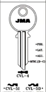 LLAVE ALUMINIO JMA CVL-5I AZUL