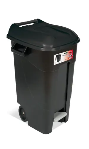 CONTENEDOR BAS. 120LT C/RUED/P