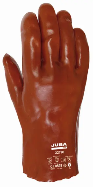 GUANTE PVC LISO BURDEOS 235RI/