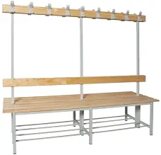 BANCO DOBLE CON PERCHA 1000X16