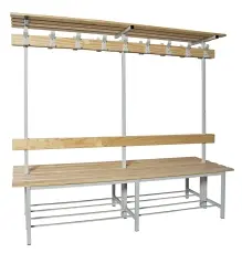 BANCO DOBLE CON PERCHA 1500X18