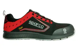 ZAPATO SEG T44 NEGRA/ROJA CUP