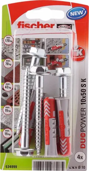 TACO FIJ CON TORNILLO 10X50MM