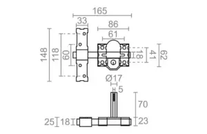 CERROJO GRIS CRR09 10858
