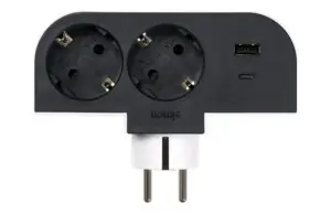 ADAPTADOR GIRATORIO 2 TOMAS US