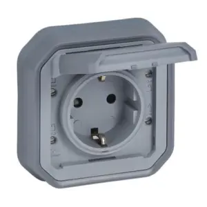 BASE SCHUKO EMPOTRAR GRIS IP55