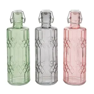 BOTELLA VIDRIO TALLADA 1L COLO