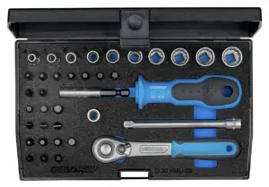 LLAVES VASO 1/4" BIHEXAG 37P D