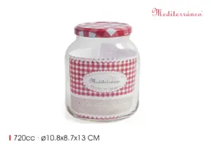 BOTE VIDRIO CON TAPA 720ML