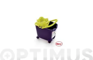 CUBO C/RUEDAS+ESCURRIDOR 14L L