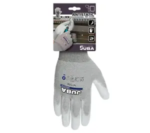 GUANTE NAILON /FIBRA PU GR/BL