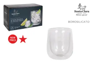 VASO BOROSILICATO DOBLE SET 2U