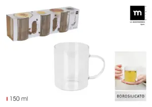 TAZA BOROSILICATO DOBLE SET 3U