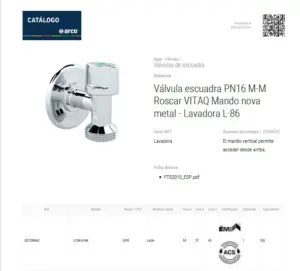 GRIFO LAVADORA PN 16 M-M ROSCA