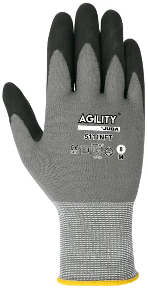 GUANTE NAILON NITRIL GR/NE H51