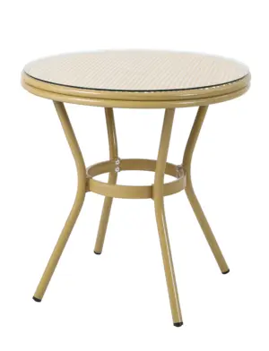 Imagen del producto 23043932 MESA ALUMINIO CRISTAL Ø 70CM R