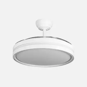 Ventilador de techo con luz DC Capitán 60W blanco aspas plegables 107cm