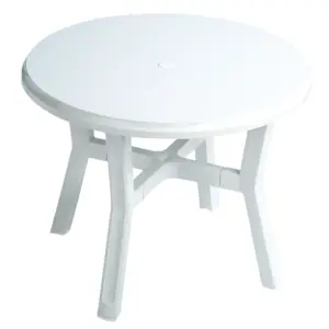 MESA REDONDA BLANCA Ø 95 CM