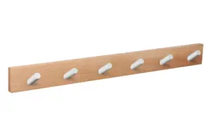 PERCHA MADERA NATURAL 6 POMOS