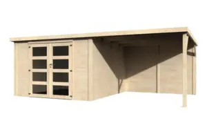 CASETA MADERA CON PORCHE 579 X