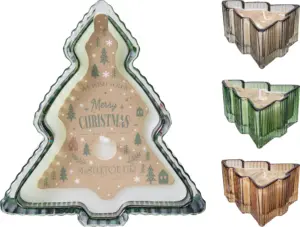 VELA VIDRIO ARBOL 9CM 3ASS