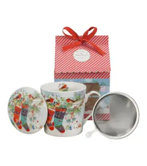 MUG TE CON INFUSOR CHRISTMAS C